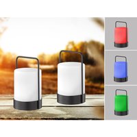 2er set rgb Outdoor Tischleuchten 20cm mit Fernbedienung, Solar & usb aufladbar von MEINEWUNSCHLEUCHTE