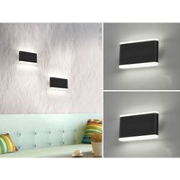 Meinewunschleuchte - 2er set flache led Wandlampen Schwarz für Innen & Außen, Breite 17,5cm Meinewunschleuchte - 2er set flache led Wandlampen Schwarz für Innen & Außen, Breite 17,5cm von MEINEWUNSCHLEUCHTE
