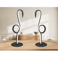 Meinewunschleuchte - 2er set led Deko Tischlampen Schwarz mit Schnurschalter, Höhe 35cm Meinewunschleuchte - 2er set led Deko Tischlampen Schwarz mit Schnurschalter, Höhe 35cm von MEINEWUNSCHLEUCHTE