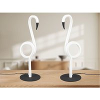 Meinewunschleuchte - 2er set led Deko Tischlampen Weiß mit Schnurschalter, Höhe 35cm Meinewunschleuchte - 2er set led Deko Tischlampen Weiß mit Schnurschalter, Höhe 35cm von MEINEWUNSCHLEUCHTE