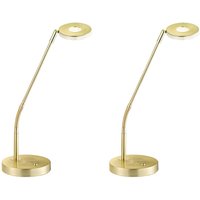 Meinewunschleuchte - 2er set led Schreibtischlampen Messing mit Dimmer - Höhe 60cm Meinewunschleuchte - 2er set led Schreibtischlampen Messing mit Dimmer - Höhe 60cm von MEINEWUNSCHLEUCHTE