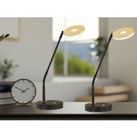 2er set led Schreibtischlampen Schwarz / Gold mit Dimmer - 60cm groß von MEINEWUNSCHLEUCHTE