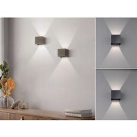 2er set led Updown Wandlampen Schwarz für Innen & Außen - 10cm breit 2er set led Updown Wandlampen Schwarz für Innen & Außen - 10cm breit von MEINEWUNSCHLEUCHTE