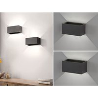 Meinewunschleuchte - 2er set led Updown Wandlampen Schwarz für Innen & Außen, Breite 20cm Meinewunschleuchte - 2er set led Updown Wandlampen Schwarz für Innen & Außen, Breite 20cm von MEINEWUNSCHLEUCHTE