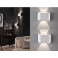 Meinewunschleuchte - 2er set led Updown Wandlampen Weiß für Innen & Außen - 18cm breit Meinewunschleuchte - 2er set led Updown Wandlampen Weiß für Innen & Außen - 18cm breit von MEINEWUNSCHLEUCHTE