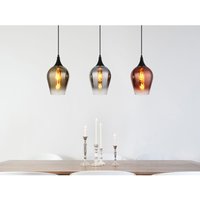 Ausgefallene led Pendelleuchte 3-flammig Glasschirme bunt, Breite 83cm von MEINEWUNSCHLEUCHTE