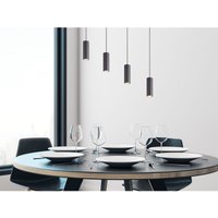 Meinewunschleuchte - Elegante Pendellampe aus schwarz mattem Metall mit 4 dimmbaren LEDs von MEINEWUNSCHLEUCHTE