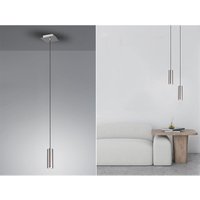 Led Pendelleuchte 1-flammig Metall in Silber, ø 12cm von MEINEWUNSCHLEUCHTE