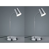 Flexible led Schreibtischlampe 2er Set in Silber matt dimmbar Flexible led Schreibtischlampe 2er Set in Silber matt dimmbar von MEINEWUNSCHLEUCHTE
