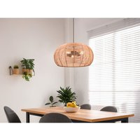 Große led Pendelleuchte 3-flammig Korbgeflecht aus Rattan, ø 50cm von MEINEWUNSCHLEUCHTE