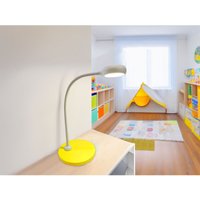 Kinder Schreibtischleuchte Sonnengelb-Grau Flexarm & LED-Leuchtmittel Höhe 43cm von MEINEWUNSCHLEUCHTE