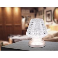 Kleine Akku Tischlampe MARIL in Kristall Optik touch dimmbar, Höhe 15cm von MEINEWUNSCHLEUCHTE