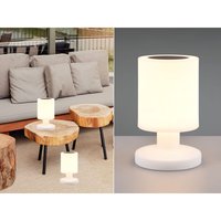 Kleine Akku Tischleuchte 2er set Weiß, Solar & usb aufladbar,Höhe 20cm von MEINEWUNSCHLEUCHTE