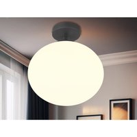 Kleine Retro LED Deckenleuchte Schwarz mit Glaskugel Ø 30cm von MEINEWUNSCHLEUCHTE
