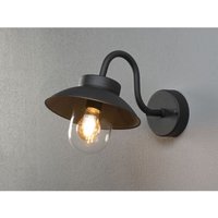 Kleine led Außenwandleuchte aus Aluminium Schwarz, Höhe 24cm von MEINEWUNSCHLEUCHTE