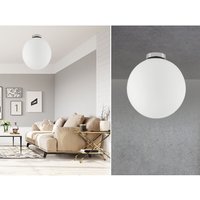 Kleine led Deckenleuchte 1 flammig Glaskugel Weiß satiniert, ø 20cm von MEINEWUNSCHLEUCHTE