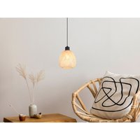 Kleine led Pendelleuchte Korblampe aus geflochtenem Bambus, ø 18cm von MEINEWUNSCHLEUCHTE