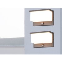 LED Außenwandleuchte 2er SET mit Bewegungsmelder, Breite 23cm von MEINEWUNSCHLEUCHTE