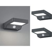 LED Solar Wandleuchte Außenleuchte 2er Set mit Bewegungsmelder Anthrazit LED Solar Wandleuchte Außenleuchte 2er Set mit Bewegungsmelder Anthrazit von MEINEWUNSCHLEUCHTE