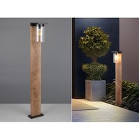Led Wegeleuchte Laterne in Schwarz & Holzoptik mit Glasschirm, Höhe 100cm Led Wegeleuchte Laterne in Schwarz & Holzoptik mit Glasschirm, Höhe 100cm von MEINEWUNSCHLEUCHTE
