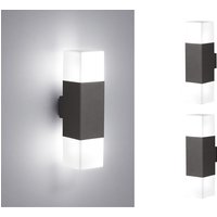 Led Außenwandleuchte 2er Set Up & Down Light Anthrazit - Außenbeleuchtung Haus von MEINEWUNSCHLEUCHTE