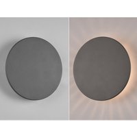 Led Außenwandleuchte Anthrazit 2er Set indirekte Beleuchtung ø 25cm von MEINEWUNSCHLEUCHTE