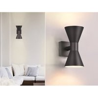 Meinewunschleuchte - led Außenwandleuchte Up and Down in Schwarz, Höhe 20cm von MEINEWUNSCHLEUCHTE