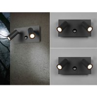 Led Außenwandleuchten 2er Set Strahler 2-flammig mit Bewegungsmelder Anthrazit von MEINEWUNSCHLEUCHTE