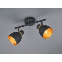 Led Deckenstrahler 2-flammig Schwarz Gold mit Drahtgeflecht, Breite 28cm Led Deckenstrahler 2-flammig Schwarz Gold mit Drahtgeflecht, Breite 28cm von MEINEWUNSCHLEUCHTE