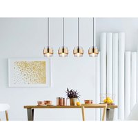 Led Pendelleuchte 4-flammig mit Rauchglas und Messing lang, Breite 111cm Led Pendelleuchte 4-flammig mit Rauchglas und Messing lang, Breite 111cm von MEINEWUNSCHLEUCHTE