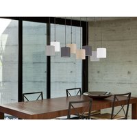 Led Pendelleuchte 8 flammig lang Stoffschirme Bunt, Breite 115cm von MEINEWUNSCHLEUCHTE