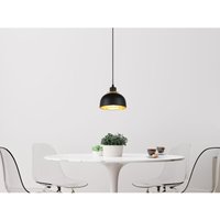 Meinewunschleuchte - led Pendelleuchte Metall Schwarz Gold mit Drahtgeflecht ø 18cm von MEINEWUNSCHLEUCHTE