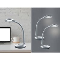 Meinewunschleuchte - led Schreibtischleuchten 2er set Titan, Flexgelenk & Touch Dimmer, 32cm hoch von MEINEWUNSCHLEUCHTE