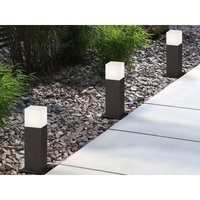Led Sockelleuchte 3er Set in Anthrazit Höhe 30cm IP44 - Außenleuchte Wegeleuchte von MEINEWUNSCHLEUCHTE