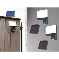 Led Solar Wandleuchte 2er set mit Bewegungsmelder IP54, Breite 18cm Led Solar Wandleuchte 2er set mit Bewegungsmelder IP54, Breite 18cm von MEINEWUNSCHLEUCHTE