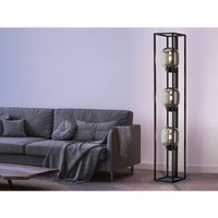 Led Stehlampe 3flammig mit Rauchglas Glaskugeln - Höhe 130cm von MEINEWUNSCHLEUCHTE