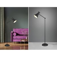 Meinewunschleuchte - led Stehleuchte Gelenk & Fußschalter Metallschirm in Schwarz - Höhe 150cm von MEINEWUNSCHLEUCHTE