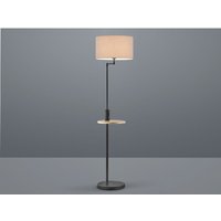 Led Stehleuchte Schwarz matt mit Stoffschirm, Ablagetisch & usb Anschluss, 160cm von MEINEWUNSCHLEUCHTE