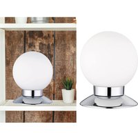 Meinewunschleuchte - led Tischleuchten 2er set Chrom Glasschirm Weiß dimmbar Touch Sensor, Ø10cm Meinewunschleuchte - led Tischleuchten 2er set Chrom Glasschirm Weiß dimmbar Touch Sensor, Ø10cm von MEINEWUNSCHLEUCHTE