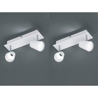 Meinewunschleuchte - 2er set led Wandstrahler Weiß 2-flammig mit Schalter, Breite 28cm Meinewunschleuchte - 2er set led Wandstrahler Weiß 2-flammig mit Schalter, Breite 28cm von MEINEWUNSCHLEUCHTE