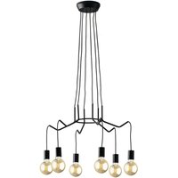 Meinewunschleuchte - 6 flammiger led Kronleuchter Ø66cm Schwarz - minimalistisch moderne Spinnenlampe Meinewunschleuchte - 6 flammiger led Kronleuchter Ø66cm Schwarz - minimalistisch moderne Spinnenlampe von MEINEWUNSCHLEUCHTE