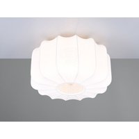 Ausgefallene led Deckenleuchte mit Stoff Lampenschirm in Weiß, ø 40cm von MEINEWUNSCHLEUCHTE
