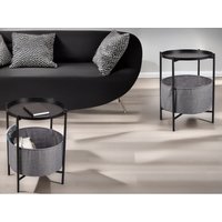 Meinewunschleuchte - Couchtisch 2er Set aus Metall mit Stoff Korb Höhe 61cm von MEINEWUNSCHLEUCHTE