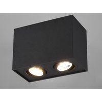 Led Deckenstrahler eckig 2-flammig Schwarz, Breite 17cm Led Deckenstrahler eckig 2-flammig Schwarz, Breite 17cm von MEINEWUNSCHLEUCHTE
