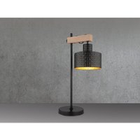 Meinewunschleuchte - Große led Tischleuchte Metall mit Stanzmuster Schwarz Gold, Höhe 55cm Meinewunschleuchte - Große led Tischleuchte Metall mit Stanzmuster Schwarz Gold, Höhe 55cm von MEINEWUNSCHLEUCHTE