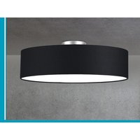 Meinewunschleuchte - Große runde Deckenleuchte calma mit Stoffschirm in Schwarz ø 60cm Meinewunschleuchte - Große runde Deckenleuchte calma mit Stoffschirm in Schwarz ø 60cm von MEINEWUNSCHLEUCHTE