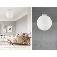 Meinewunschleuchte - Kleine led Deckenleuchte 1 flammig Glaskugel Weiß satiniert, ø 15cm Meinewunschleuchte - Kleine led Deckenleuchte 1 flammig Glaskugel Weiß satiniert, ø 15cm von MEINEWUNSCHLEUCHTE