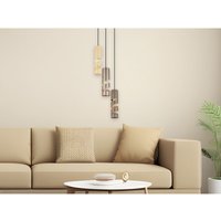 Meinewunschleuchte - Moderne led Cluster Pendelleuchte 3-flammig aus Metall in Coffee Tönen, ø 28cm von MEINEWUNSCHLEUCHTE