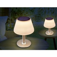 Solar Tischleuchten 2er Set mit Zugschalter, Lampenschirm weiß Höhe 28cm Solar Tischleuchten 2er Set mit Zugschalter, Lampenschirm weiß Höhe 28cm von MEINEWUNSCHLEUCHTE