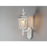 Meinewunschleuchte - led Außenwandleuchte Laterne stehend, Alu Weiß, Höhe 48cm von MEINEWUNSCHLEUCHTE